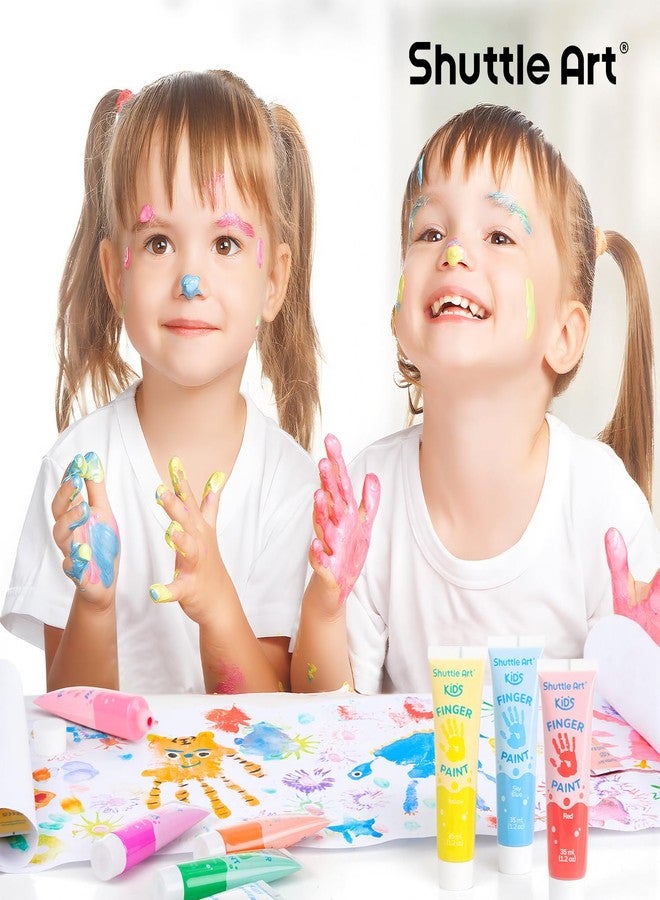 Shuttle Art Washable Finger Paint for Toddlers, 15 Vibrant Colors (1.2 fl oz) Toddler Paint, Non-Toxic Finger Painting for Toddlers 1-3, Kids Arts and Crafts - Image 5